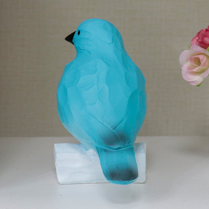 Statua di gufo blu in resina-giardino all'aperto e decorazione del prato, regalo perfetto per gli amanti degli uccelli - Product Image 3