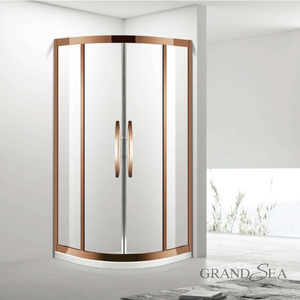 Mampara de Ducha Curva Personalizada de <span class=keywords><strong>Vidrio</strong></span> Templado para <span class=keywords><strong>Baño</strong></span>, Cabina de Ducha Esquinera Portátil - Product Image 3