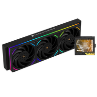 Refroidisseur d'eau pour processeur Mjolnir VISION 360 UB PRO ARGB NOIR avec roulement à fluide, dissipateur thermique en cuivre et aluminium, et affichage numérique