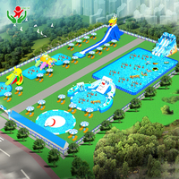 Parc d'attractions gonflable sur mesure OEM ODM, ensemble complet, grand parc à thème gonflable extérieur pour location événementielle