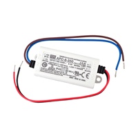 MEAN WELL-Controlador LED compacto de 8W, bajo nivel de ruido, IP42, salida de 350mA, fuente de alimentación LED de 12V y 8,05 W para iluminación LED
