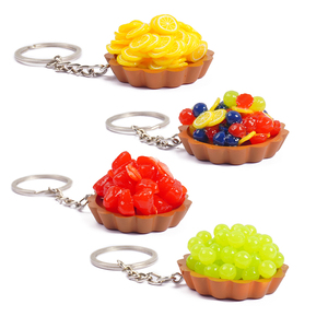 Nuevos y Deliciosos Llaveros de Tarta de Huevo con Frutas Europeas, Adornos para Escaparates de Pastelerías, Accesorios para Fotografía de Alimentos - Product Image 1