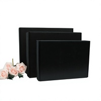 Boîtes d'emballage noires tendance de luxe sur mesure, boîte d'expédition personnalisée anti-écrasement pour la livraison de cadeaux de marque, usine chinoise