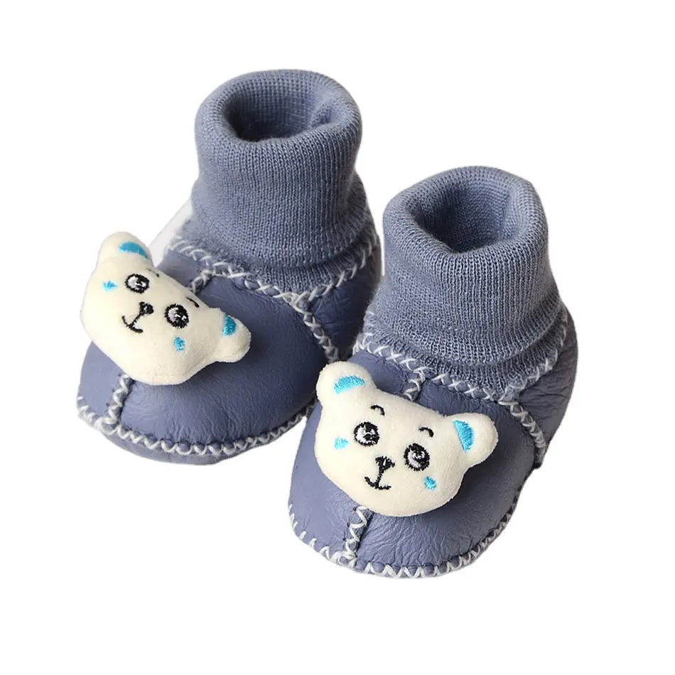 2023 Wholesale Infant Newborn Toddler Shoes Soft Cotton Plush Warm Snow Boots Baby Kid Winter Boots