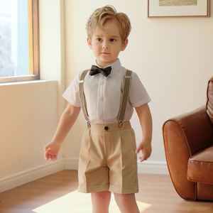 Bộ trang phục lễ cưới mùa hè 2024, bộ vest bé trai, trang phục chụp ảnh sinh nhật trẻ em, bộ đồ dự tiệc tối, quần áo trẻ em nam - Product Image 2