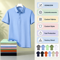 Polos Personalizados para Hombre, Mezcla de Algodón Elástico, Cuello a Rayas en Contraste, Polos Casuales Unisex para Equipos Empresariales