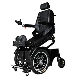 Ayakta güç tekerlekli sandalye elektrikli yalan ve standı ergonomik fren akıllı hareketlilik tekerlekli sandalye