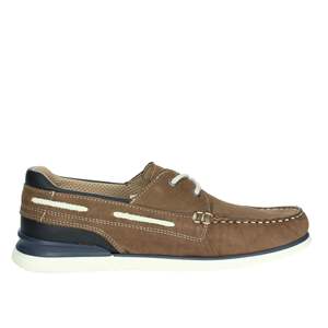 Chaussures bateau pour homme Baerchi, à lacets, en cuir marron, décontractées - Product Image 4