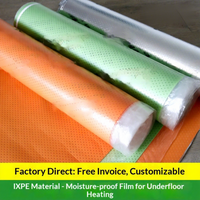 Sous-couche en mousse IXPE écologique pour revêtement de sol en vinyle bois, pour système de chauffage, absorption acoustique, rouleau de sous-couche en polyéthylène réticulé
