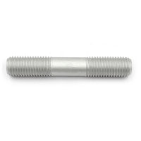 Double End Stud Bolt Dacromet Coated Carbon Steel Threaded Fastener for Construction Machinery Industrial Applications Hardware
