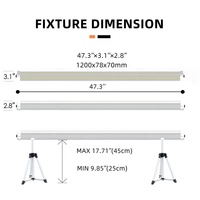 150W LED élèvent le luminaire sous l'auvent pour le corps en aluminium de floraison d'intérieur commercial augmente la croissance des feuilles d'ombre