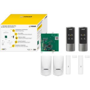Kit d'extension radio Vimar By-alarm Plus avec capteurs et télécommandes pour système de sécurité domestique intelligent - Product Image 1