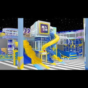 High Quality Space Themed Indoor Playground For Kids Commercial Use With Big Slides