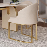Chaises de salle à manger de luxe italiennes haut de gamme, modernes, en acier inoxydable, en cuir PU, contemporaines, fauteuil de loisirs pour la maison et le bureau