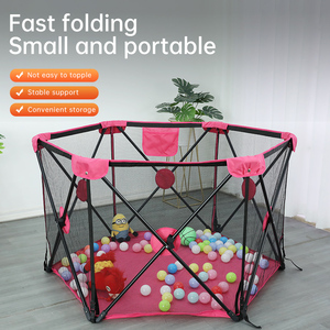 <span class=keywords><strong>Parc</strong></span> pour bébé moderne pliable à 6 faces en acier Aire de jeu intérieure et extérieure sûre avec fonction de pliage pour la maison, la chambre à coucher ou le <span class=keywords><strong>parc</strong></span> - Product Image 5