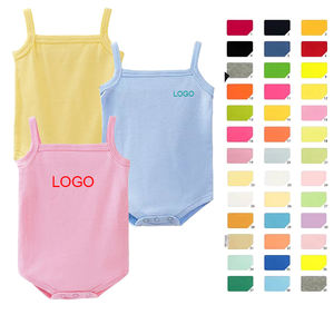 Vestiti estivi per bebè in cotone 100% personalizzato CPC senza maniche canotta per neonato vestito con spalline sottili body per bambina - Product Image 2