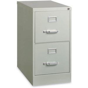 Alera Light Gray Two-<b>Drawer</b> Economy Vertical <b>File</b> Letter-Size Metal <b>Drawers</b> 15 X 26.5 X 28.37 - Product Image 1