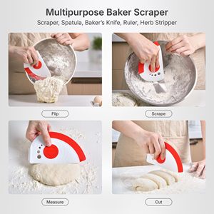 Baker Scraper <b>Silicone</b> Measuring <b>Tool</b> With Scale For Baking And Kitchen Use - Product Image 4