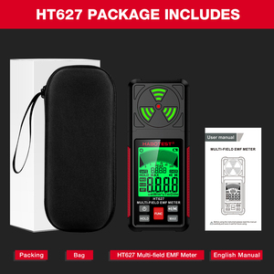 Medidor Magnético y de EMF Multifuncional Habotest HT627 1v/m-1999v/m con Pantalla LCD, Tiempo de Respuesta de 0.5s, Máx./Mín. - Product Image 6