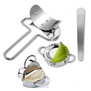 Stainless Steel 4-Piece Dumpling Maker <b>Set</b> Manual Dough Dumpling Skin Making Mold Dishwasher Safe <b>Baking</b> for Home Kitchen - Product Image 2