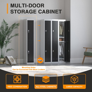 Impermeable individual 2 puertas Metal Locker Personal Gimnasio Escuela cerradura Armario Acero Almacenamiento Gabinete <span class=keywords><strong>de</strong></span> <span class=keywords><strong>tela</strong></span> - Product Image 6