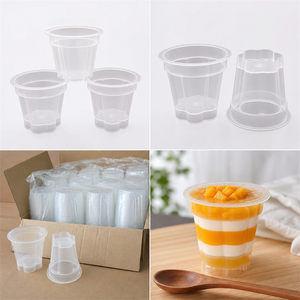Gobelet en plastique transparent de 120 ml pour pudding, gelée, <span class=keywords><strong>mousse</strong></span>, dessert, avec film d'étanchéité de qualité alimentaire - Product Image 2
