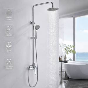 Ensemble de douche thermostatique en laiton et acier inoxydable à effet pluie, robinet de douche à effet pluie, vente chaude - Product Image 1