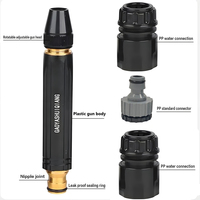 Ensemble de mini-pistolets pulvérisateurs haute pression pour tuyau d'arrosage, pistolet à eau pour le lavage de voitures
