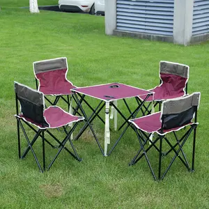 popular style Claret outdoor table and chairs for Reinforced tear resistance Dual wire durable cover Three-layer composite