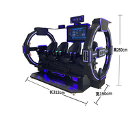 Simulador de Movimiento VR de Alta Calidad para Parques Temáticos, Cine con 4 Asientos, Juego de Realidad Virtual, Simulador 9D VR