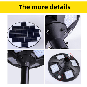Lampadaire solaire LED de jardin avec détecteur de mouvement, lumière blanc chaud doux 2700K, IP66, corps en laiton, design à double tête, utilisation extérieure, garantie 10 ans - Product Image 2