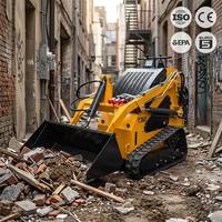 Chargeuse compacte sur chenilles T360 de type Factory, conforme aux normes EPA Euro5, mini-chargeuse sur chenilles en caoutchouc pour la construction urbaine, les quais et les aéroports