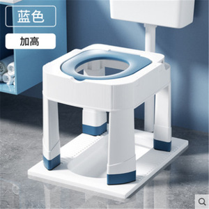 Siège de toilette surélevé Baby Guard Town Squat To Sit bleu pour personnes âgées et femmes enceintes – Équipement de sécurité pour la salle de bain - Product Image 1