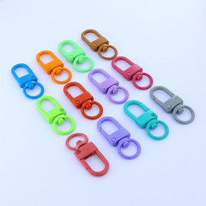Mousquetons pivotants en zinc couleur bonbon, crochets à pression, anneaux <span class=keywords><strong>porte</strong></span>-clés avec serrure TSA, accessoires de fabrication de bijoux et de <span class=keywords><strong>porte</strong></span>-clés DIY, vente en gros - Product Image 3