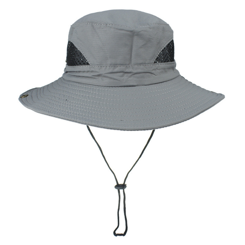 Sombrero de pescador con hebilla de plástico, tablero ligero, gris claro