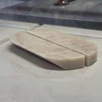 Poignée de porte de luxe personnalisée, poignée de tiroir sculptée à la main, poignée de luxe en marbre blanc cristallin, bouton vintage pour la décoration intérieure