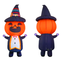 Promotion : Costume Gonflable Géant Citrouille PDYEAR pour Décoration d'Halloween, Sublimation Couleurs Vives, Double Couture, Imperméable