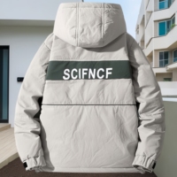Vestes d'hiver pour hommes en gros d'usine, vestes de travail épaisses tendance bicolores, vestes décontractées amples pour hommes