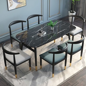 Set di Mobili per Sala da Pranzo GEDO in Offerta, <span class=keywords><strong>Tavolo</strong></span> e Sedie in MDF con Effetto Marmo - Product Image 2