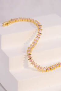 Pulsera Unisex Bohemia Clásica de Lujo, Buen Precio, Aleación de Cobre Chapada en Oro de 22k, Cadena con Circonitas Cúbicas, Regalo de Alta Calidad - Product Image 3