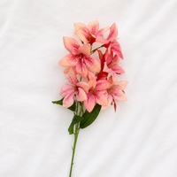 Bunga Hyacinth Lily Merah Kuning Sakura dari Kain Sutra Real Touch yang Laris Manis, Bunga Buatan