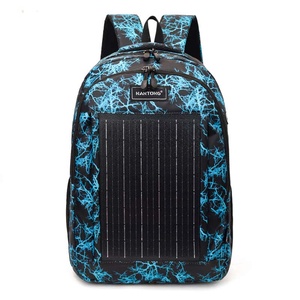NAKTONG Solar Polyester Modern <b>Laptop</b> <b>Backpack</b> with USB Charging Feature Waterproof Red Black Pattern - Product Image 6