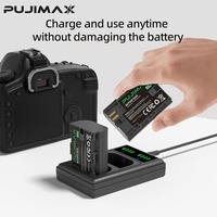 PUJIMAX 2 Adet 2750mAh LPE6 LP-E6 Pil ve LED'li Çift Şarj Cihazı Canon EOS 5DS R 5D Mark II 5D Mark III 6D 7D 70D 80D Fotoğraf Makineleri için