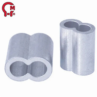 HLM Factory Direct Ferrules en aluminium galvanisé personnalisables pour cartons, fabriquées aux États-Unis Sangles en câble métallique à finition unie de type sablier