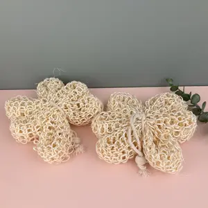 Natural Sisal Bath Ball Hemp Bath Shower Sponge Loofahs Mesh Pouf Soft Body Scrubber Ball Sisal And Ramie Fiber Bath Kits