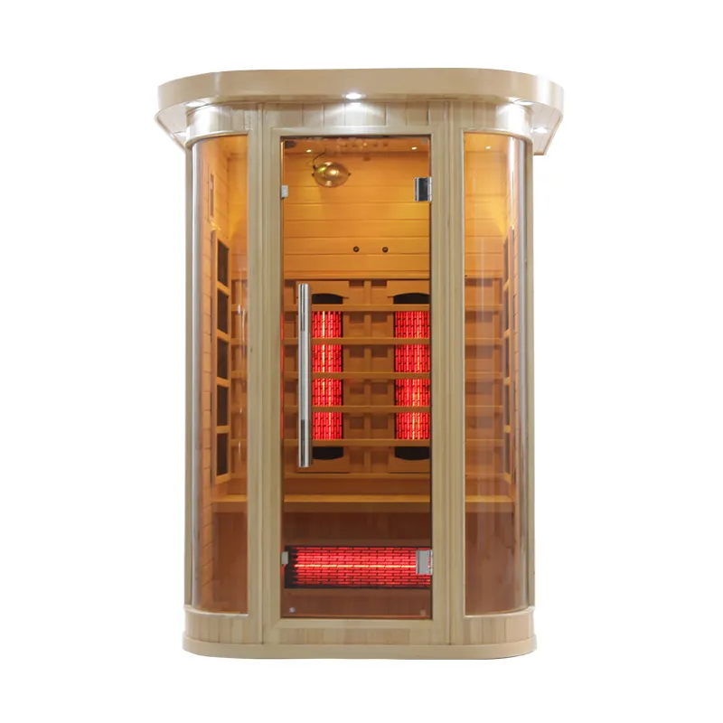 Wholesale Indoor Two Person Sauna Room Infrared Sauna Wooden Infrared Sauna