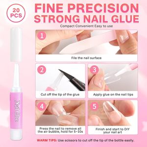 Pegamento para Uñas Mini de 2 Gramos como Paquete de Prueba, Color Rosa Claro para Uñas Postizas, Adhesivo Fuerte para Pegar Piedras de Estrás - Product Image 4