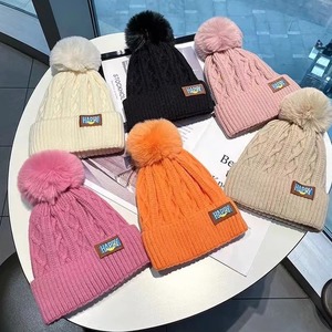 Popular 2026 New Design Plush Breathable Comfort Durable Thick Ear Protection Warm Cold Beach Knitted Hat <strong>Pom</strong> <strong>Pom</strong> <strong>Beanie</strong> - Product Image 2