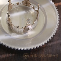 Assiettes de présentation XiangJin personnalisables en plastique PS écologique, blanc nacré, durables pour mariages, hôtels, restaurants