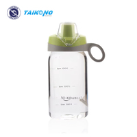 Bouteille d'eau en plastique minimaliste avec impression de logo personnalisé, couvercle anti-fuite réutilisable, cadeau d'entreprise